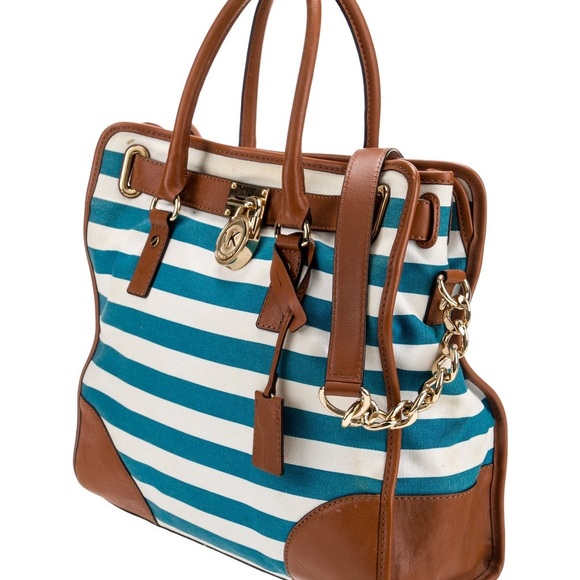 Michael Kors Striped Hamilton Bag - Picture 3 of 9